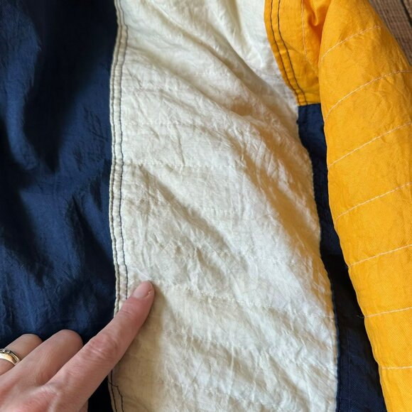 Match 1 Men's Size XL Vintage Michigan Wolverines Puffer Coat Quarter Zip - Picture 4 of 13